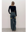 BACKスラッシュワイドデニムパンツ