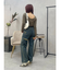 BACKスラッシュワイドデニムパンツ