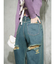 BACKスラッシュワイドデニムパンツ