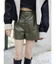 フェイクレザーハイウエストショートパンツ