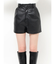 フェイクレザーハイウエストショートパンツ