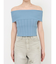 オフショルリブニットトップス