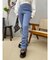 ドロストギャザーリブフレアパンツ
