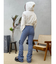 ドロストギャザーリブフレアパンツ