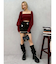 ビジューアンサンブルニットトップス