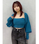 ビジューアンサンブルニットトップス