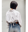 リボンデザインショートストライプシャツ