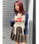 ローズグラフィックガーターデザイントップス
