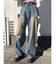 カットアウトワイドデニムパンツ