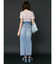 ウエストデザインロングスリットデニムスカート
