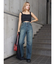 シンプルワイドデニムパンツ