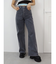 シンプルワイドデニムパンツ