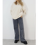 シンプルワイドデニムパンツ