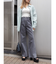 シンプルワイドデニムパンツ