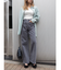 シンプルワイドデニムパンツ