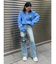 シンプルワイドデニムパンツ