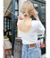 【WEB限定】バックオープンリブトップス