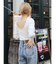 【WEB限定】バックオープンリブトップス