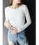 【WEB限定】バックオープンリブトップス