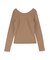 【WEB限定】バックオープンリブトップス