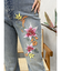 Embroideryフレアデニムパンツ