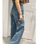 ハートカッティングワイドデニムパンツ