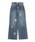 ハートカッティングワイドデニムパンツ