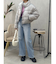 シンプルワイドデニムパンツ