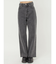 シンプルワイドデニムパンツ