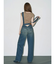 2WAYサロペットワイドデニムパンツ