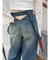 2WAYサロペットワイドデニムパンツ