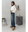 2WAYサロペットワイドデニムパンツ