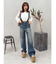 2WAYサロペットワイドデニムパンツ