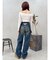 2WAYサロペットワイドデニムパンツ