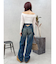 2WAYサロペットワイドデニムパンツ