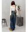 2WAYサロペットワイドデニムパンツ