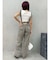 2WAYサロペットワイドデニムパンツ