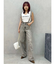 2WAYサロペットワイドデニムパンツ