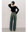 シンプルワイドデニムパンツ