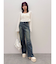 シンプルワイドデニムパンツ