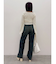 シンプルワイドデニムパンツ