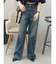 シンプルワイドデニムパンツ