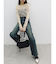 シンプルワイドデニムパンツ