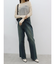 シンプルワイドデニムパンツ