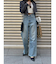 シンプルワイドデニムパンツ
