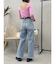 シンプルワイドデニムパンツ
