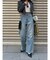 シンプルワイドデニムパンツ