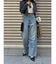 シンプルワイドデニムパンツ