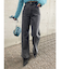 シンプルワイドデニムパンツ