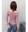 ピグメントジップホルターネックニットトップス
